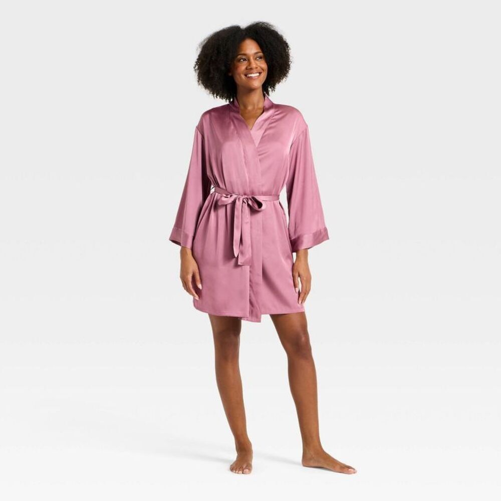 Women's Satin Robe - Auden Pink XS/S